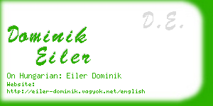 dominik eiler business card